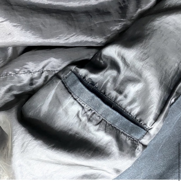 Urban Black Canvas Zip Up Pea Coat L - Picture 12 of 14